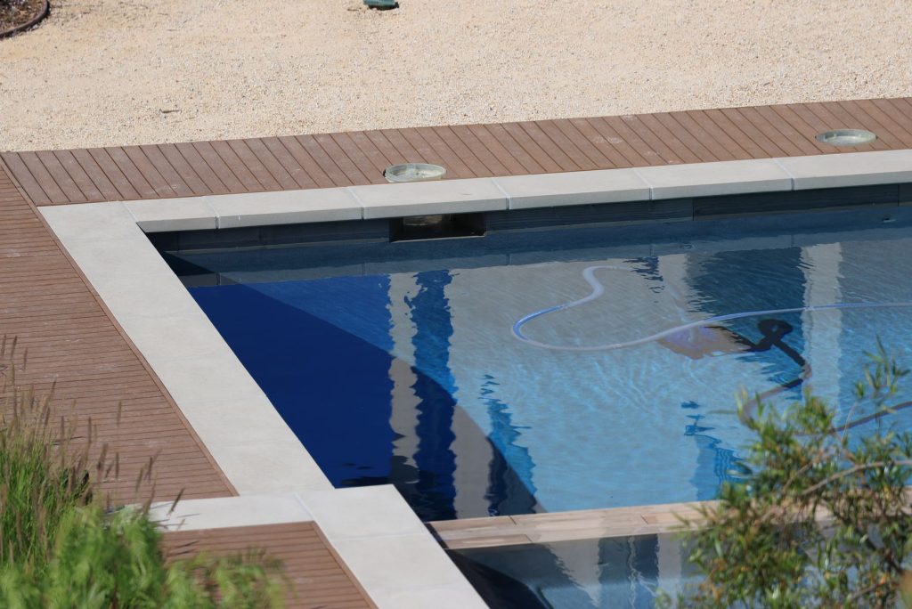 Pool service equipment at a residential swimming pool